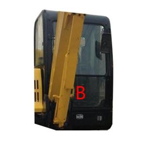 China HYUNDAI R55-7 Excavator Windscreen Replacement Front Down Position B With Glue factory