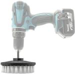 White single cleaning drill brush, drill scrub brush for car cleaning and floor