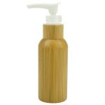 Empty Lotion Pump Bamboo Cosmetic Containers Lotion Bottles Inner Plastic 120ml