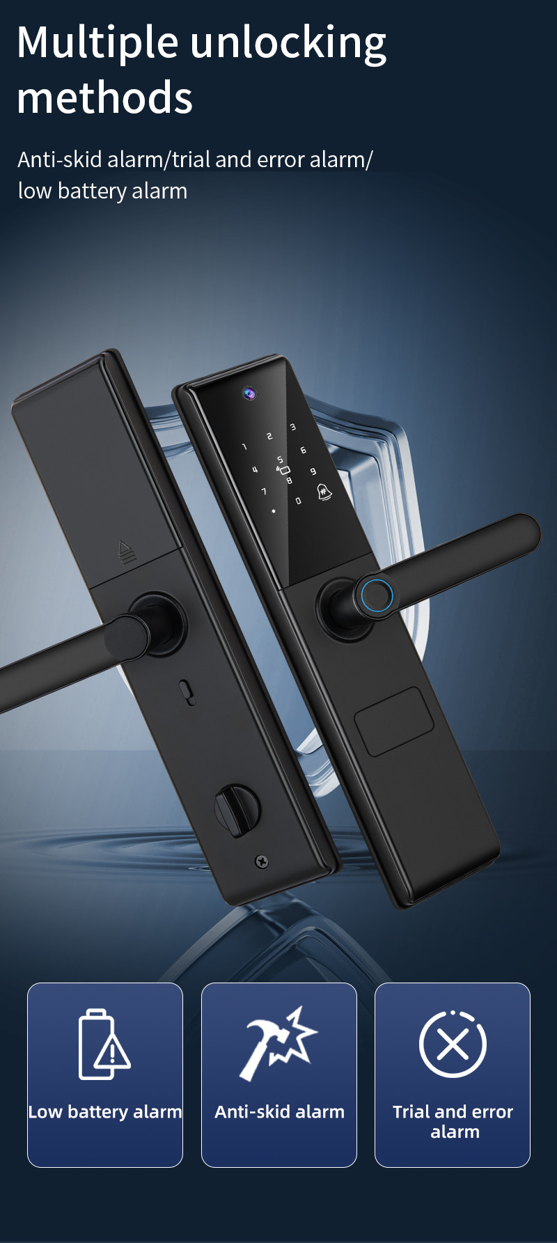 S829MAX Wifi Camera Lock Tuya APP Digital Viewer Lock Biometric Fingerprint Smart Door lock