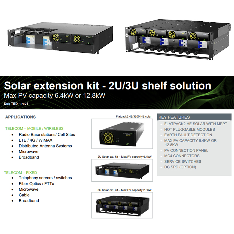 Extension Solar Charger Kit 2U CTZ00000.1358 Rectifier Eltek Flatpack Power System