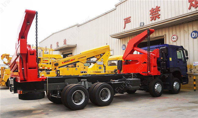 20 Foot Side Loader Trailer Double Axle Heavy Duty Leaf Spring Suspension