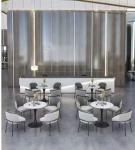 Italian Rock Plate Iron Art Round Hotel Coffee Table Set