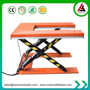 China 1000kg Portable Electric Pallet Scissor Lift Hydraulic For Workshop factory