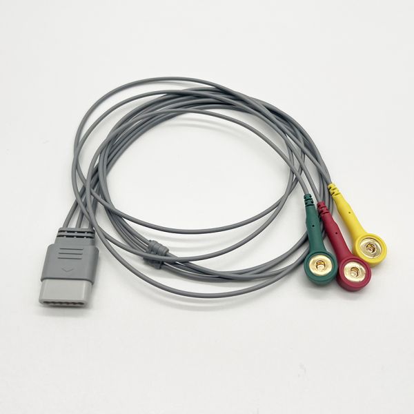Biolight Direct-Connect Holter ECG Cable For 3 or 5 Lead Snap Connector