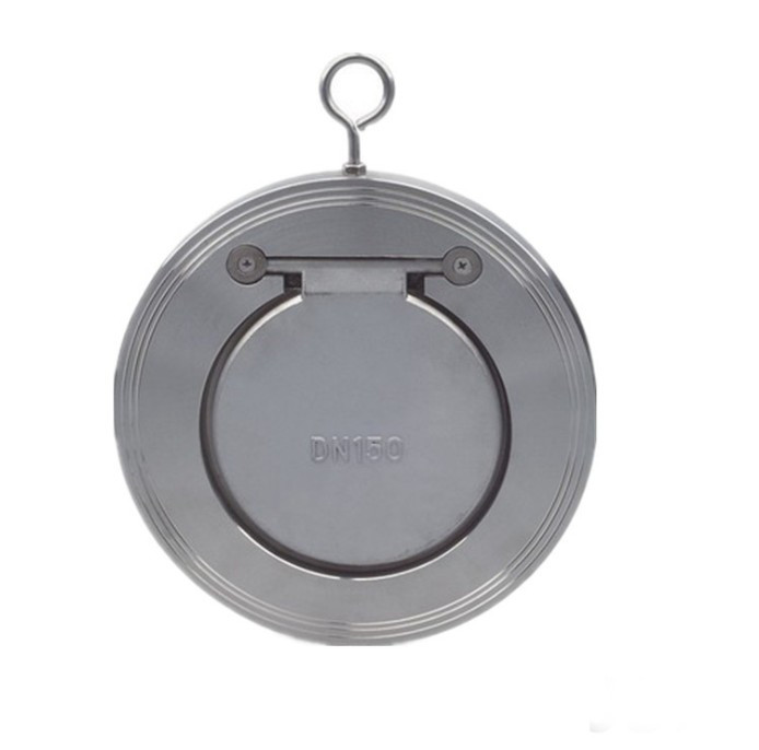 Single leaf door disc thin check valve