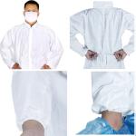 Laboratory Disposable PP Non Woven Coverall With Collar For Cleaning Room