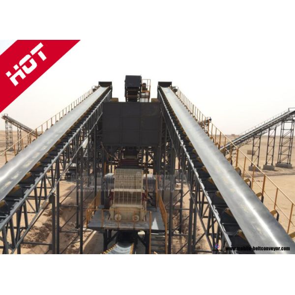 Soil Loading And Unloading Telescopic Conveyor System , Portable Conveyor
