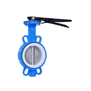 China 2 inch Ductile Iron Wafer Butterfly Valve ANSI 150 DIN JIS Silver for General Purpose factory