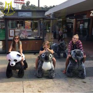 China Hansel amusement park walking stuffed battery operated dog toy for kids factory