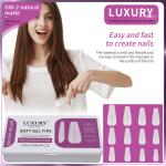 500pcs/Box Almond Shaped Natural Matte False Nails 11 Sizes Acrylic Gel Nail Art