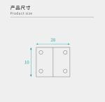 10x28mm Plastic L-Brackets With Cover, Connector For Flat-Packed Furniture