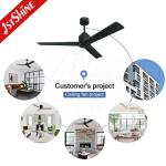 52 Inch Metal Wood Indoor Decorative Ceiling Fan with 5 Speeds and Natural Wood