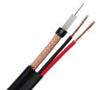 CCTV Wire RG59 Coaxial Cable Al / Copper Foil With 18AWG Power CCTV Cable Power