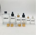 40ml Square Glass Dropper Bottle Essential Oil Bottles With Alumite Collar For