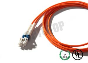 China 3mm 1F Multimode Fiber Patch Cord Orange , Custom Fiber Optic Jumper factory