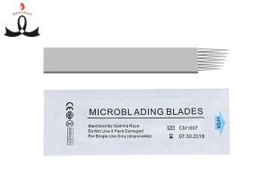 China 3D Embroidery Microblading Blades 0.25mm #7 Silver Hard Slope Blade Eyebrow PMU Needle factory