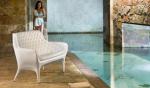Replica Showtime Poltrona Chair Fiberglass Arm Chair Furniture , Blue White