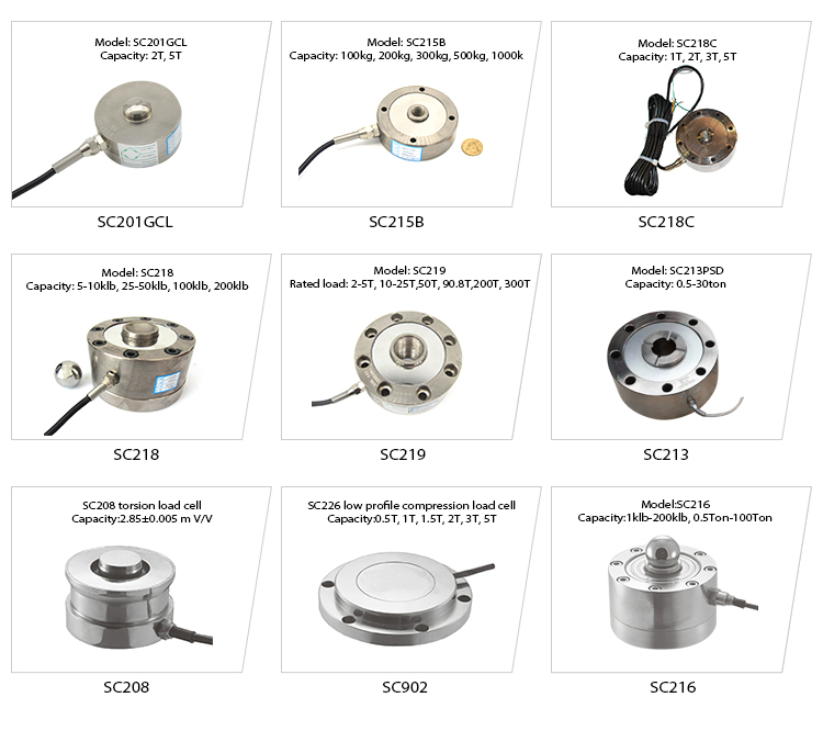 SC29FB High-accuracy wheel shape pancake type sensor 10kn load cell