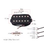 Alnico 5 Carbon Fiber Dual Coil Guitar Pickups For Electric Guitar Four