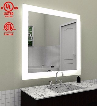 Wall Backlit Feature Rectangle Backlit Bath Light Mirror for Hotel ETL Certification