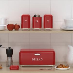China Metal Bread Bin Set Tea Can Coffee Can Kitchen Storage Bread Containers Kitchen Organizer Can Design Style Morden Luxury factory
