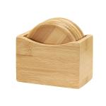 small round bamboo coaster cup holder for customized