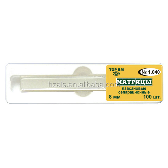 Plastic Dental Restoration Material TOR VM Metal Strip Rolls 1.392 Safety Standard GB/T18830-2009 6mm x 3m Square Box