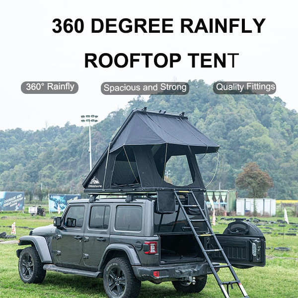 Convenient Camping Aluminum Waterproof Car Roof Top Tent Open Size 212x131x155cm Fits For Pickup
