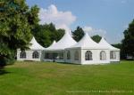 Outdoor Emergency White Pagoda Tents Waterproof Fire Resistant Pvc Roof Pretty