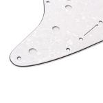 3Ply 11-Hole SSS Electric Guitar Pickguard white pearl Scratch Plate for