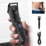 Men Electric Body Trimmer And Shaver eplaceable Ceramic Blade IPX7 Waterproof