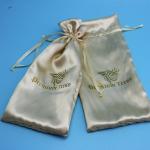 Colored Hair Bags For Hair Extension , Portable Satin Drawstring Gift Bags