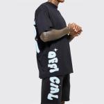 Summer Men′s Shirt Shorts Set Plain Casual Towel Fabric Shirt Vacation Beach