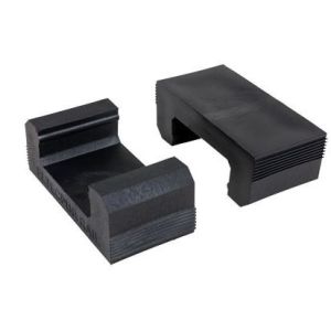 Black Grooved Rubber Rail Pads Customized For Railway Tracks