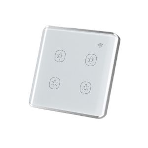 Curved Panel Tuya Smart Switch Wireless Light Switch With Google Assistant Built