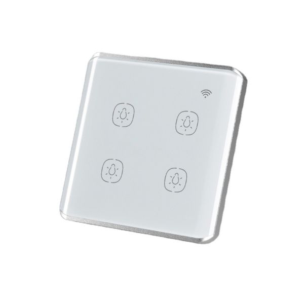 Curved Panel Tuya Smart Switch Wireless Light Switch With Google Assistant Built