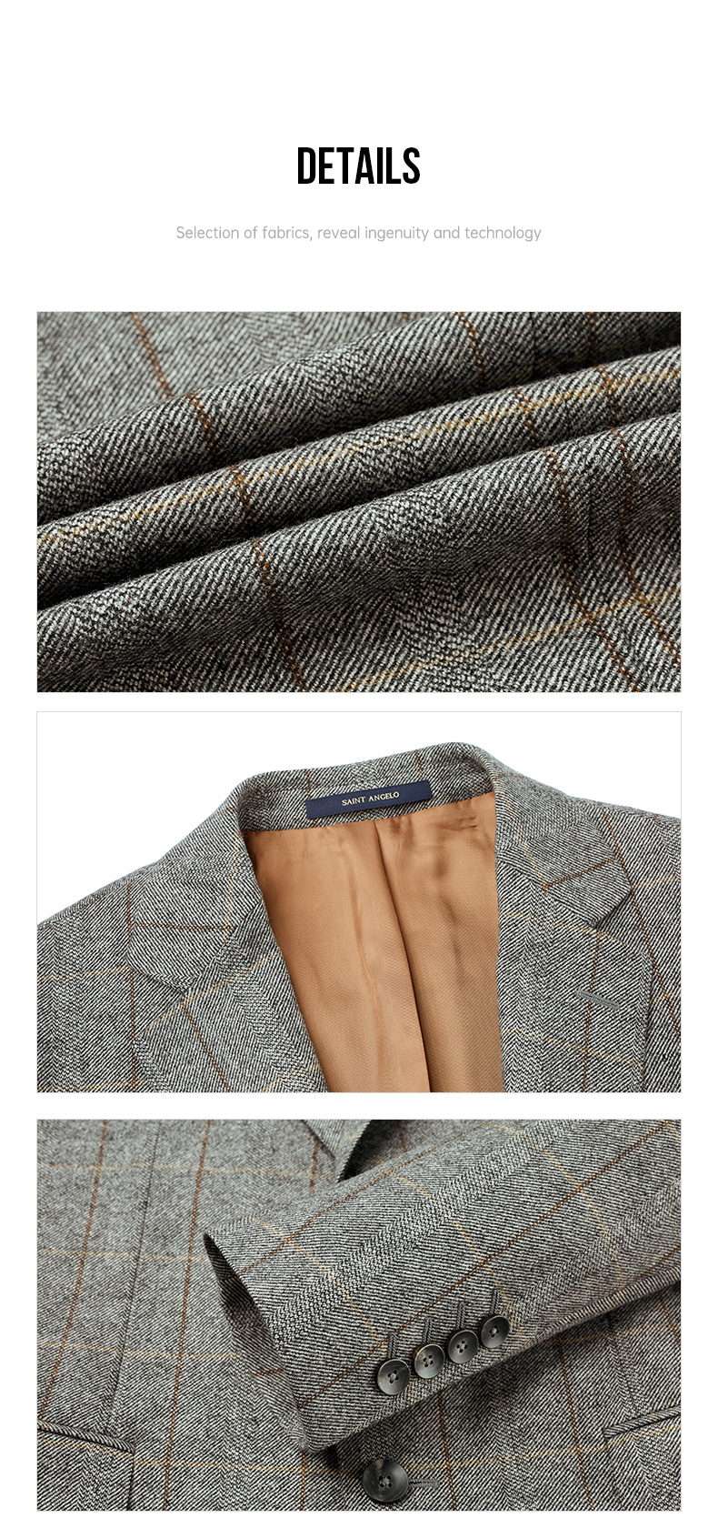 1000 Cotton Thicken Mens Formal Suits One Button Slim Fit Sport Coat Woolen Jacket For Winter Business Daily Blazer Men