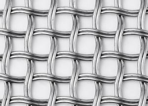 China Stainless Steel Facades Decoration Double Crimped Mesh For Architectural Woven Wire Mesh factory