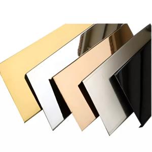 China Metallic Color Decorative 8K Mirror Stainless Steel Sheet 1.0mm Thick factory