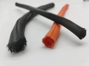 China ROHS PET Expandable Braided Sleeving Fire Retardant Grade N5510 / NFPA130 factory