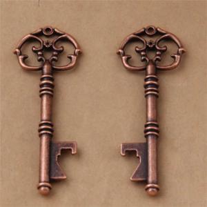 China Die Casting Innovative Wedding Favor Pattern Antique Key Shape Beer Bottle Opener Keychain, Cheap Promotion Gift factory