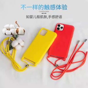 China iphone 6 to 12 Silicone Necklace Phone Case With Lanyard factory