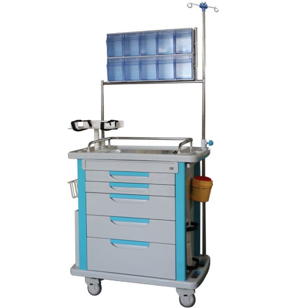 China Mobile Crash Anesthesia ABS Hospital Emergency Trolley factory