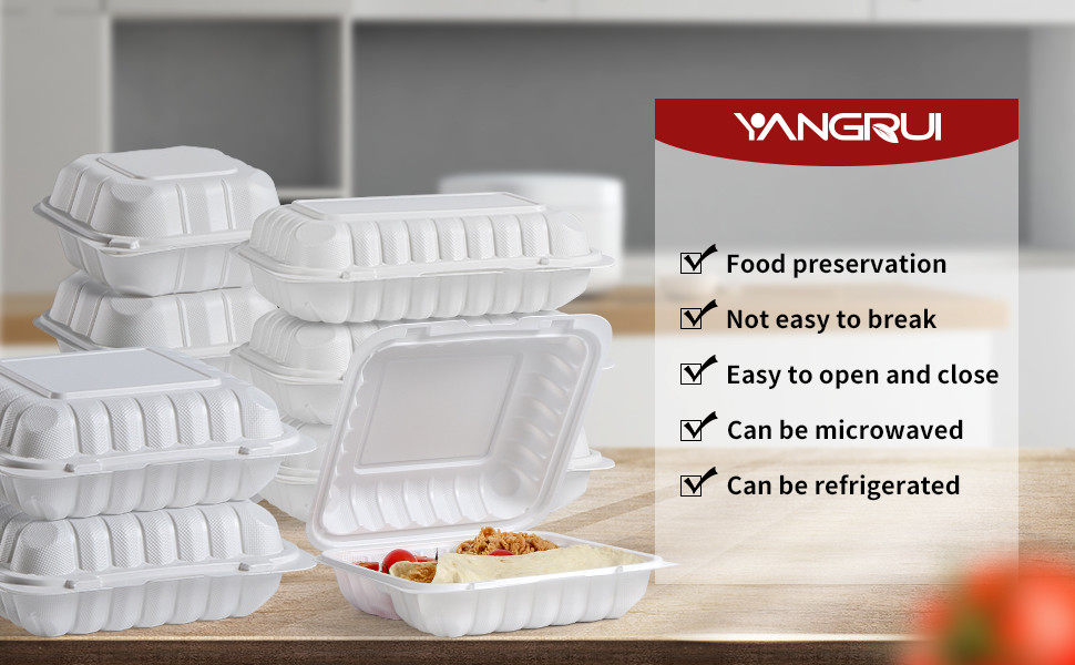 Customized logo microwave vent reusable takeout fried chicken box disposable lunch box