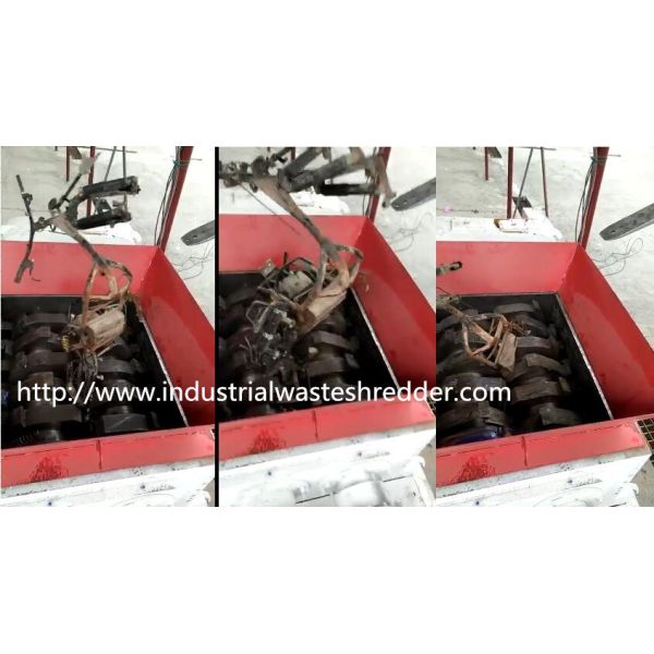 China Modular Design Plastic Recycling Shredder , Bicycle Shell Recycling Shredders Machines factory