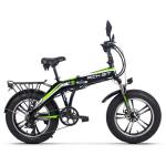 Electric Folding City Bike Commuter 20" 500w 4.0 Super Wide Tire 48v 9.6Ah RICH
