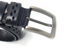 Men Hollow Leather Casual Waist Belt With Pin Buckle