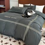 Four Seasons 300TC Duvet Cover 100% Cotton Material Embroidery Three Lines