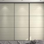 Custom Fitted Sliding Door Wardrobe Wooden Walnut For Master Bedroom